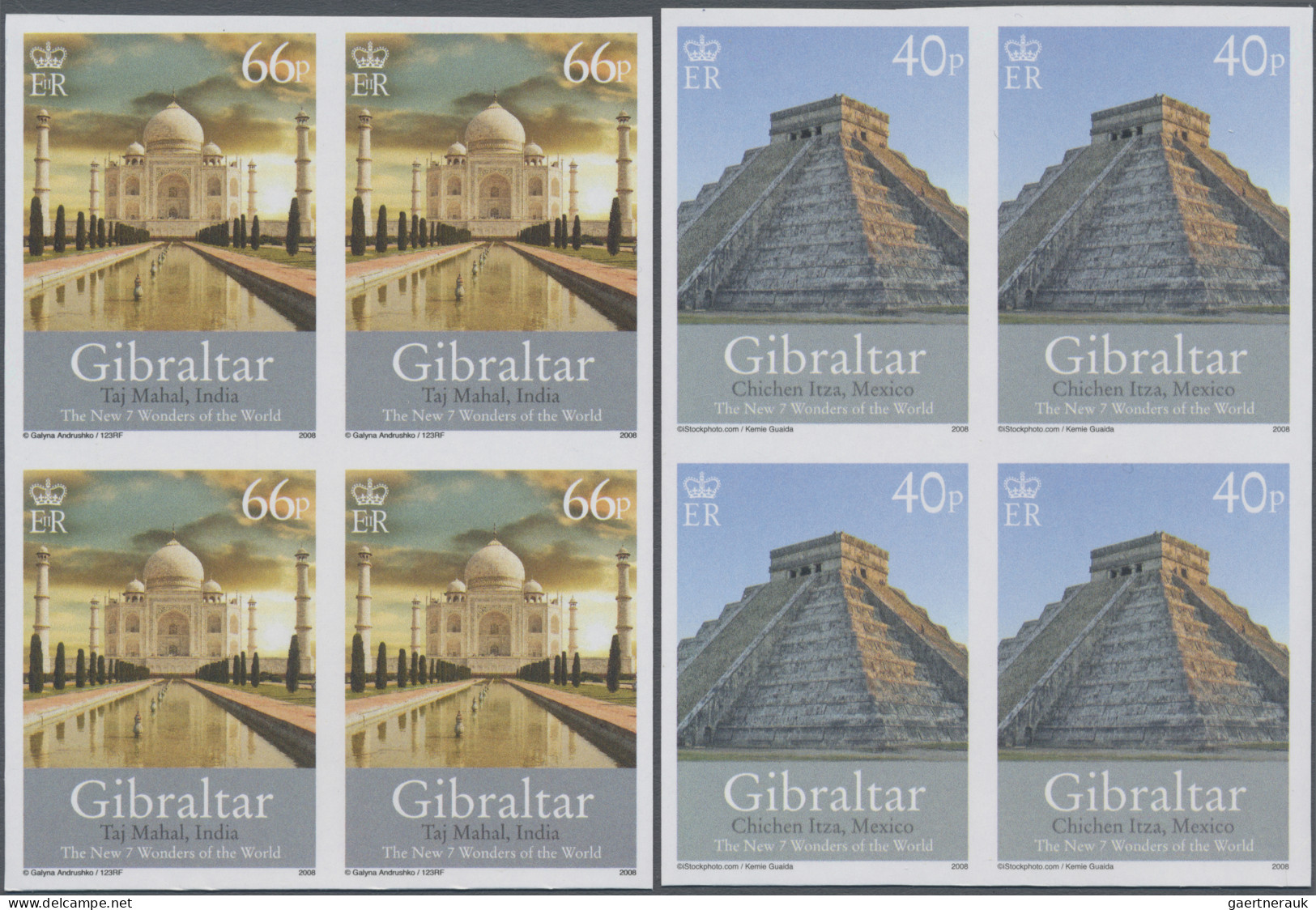 Gibraltar: 2002/2013. Collection containing 201 IMPERFORATE stamps (inclusive s/