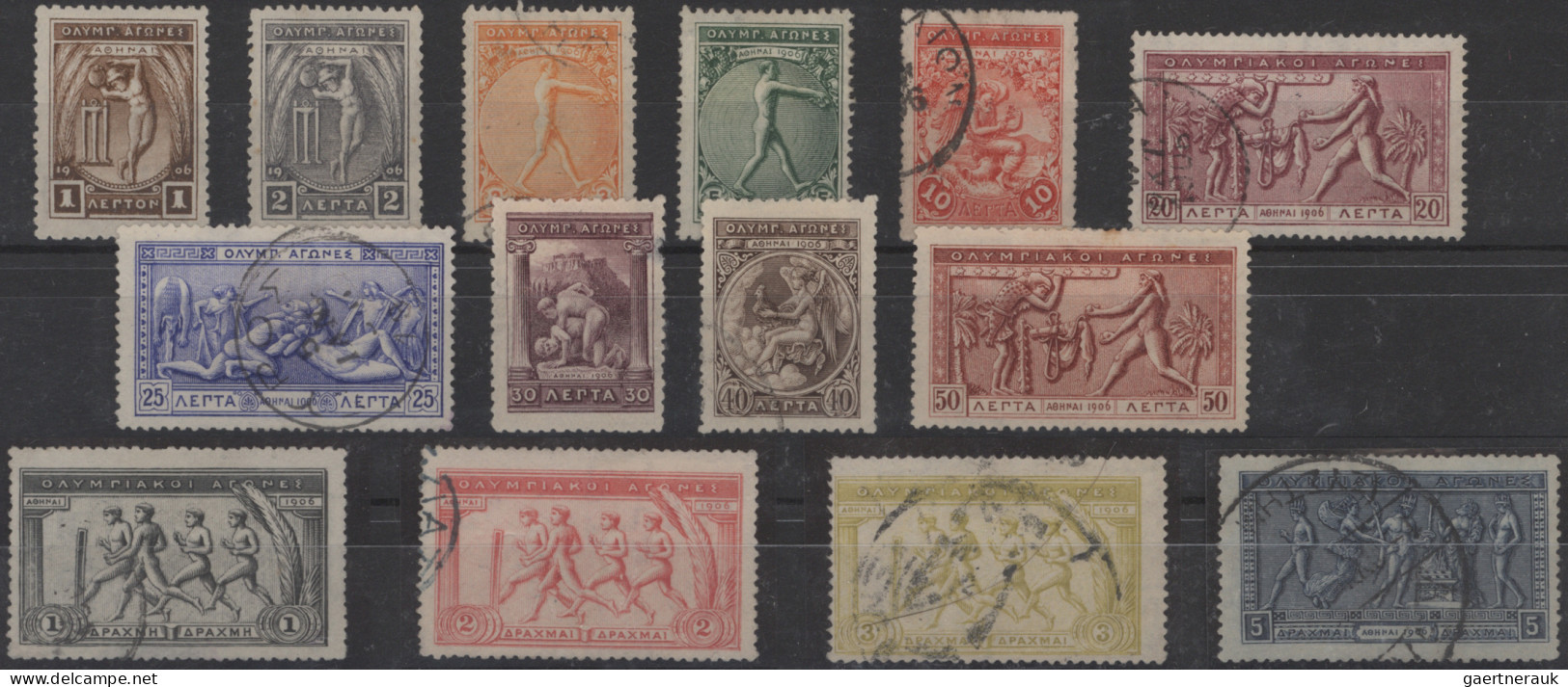 Greece: 1896/1906, Olympic Games, Two Sets (mainly) Used, Partly Some Imperfecti - Gebraucht