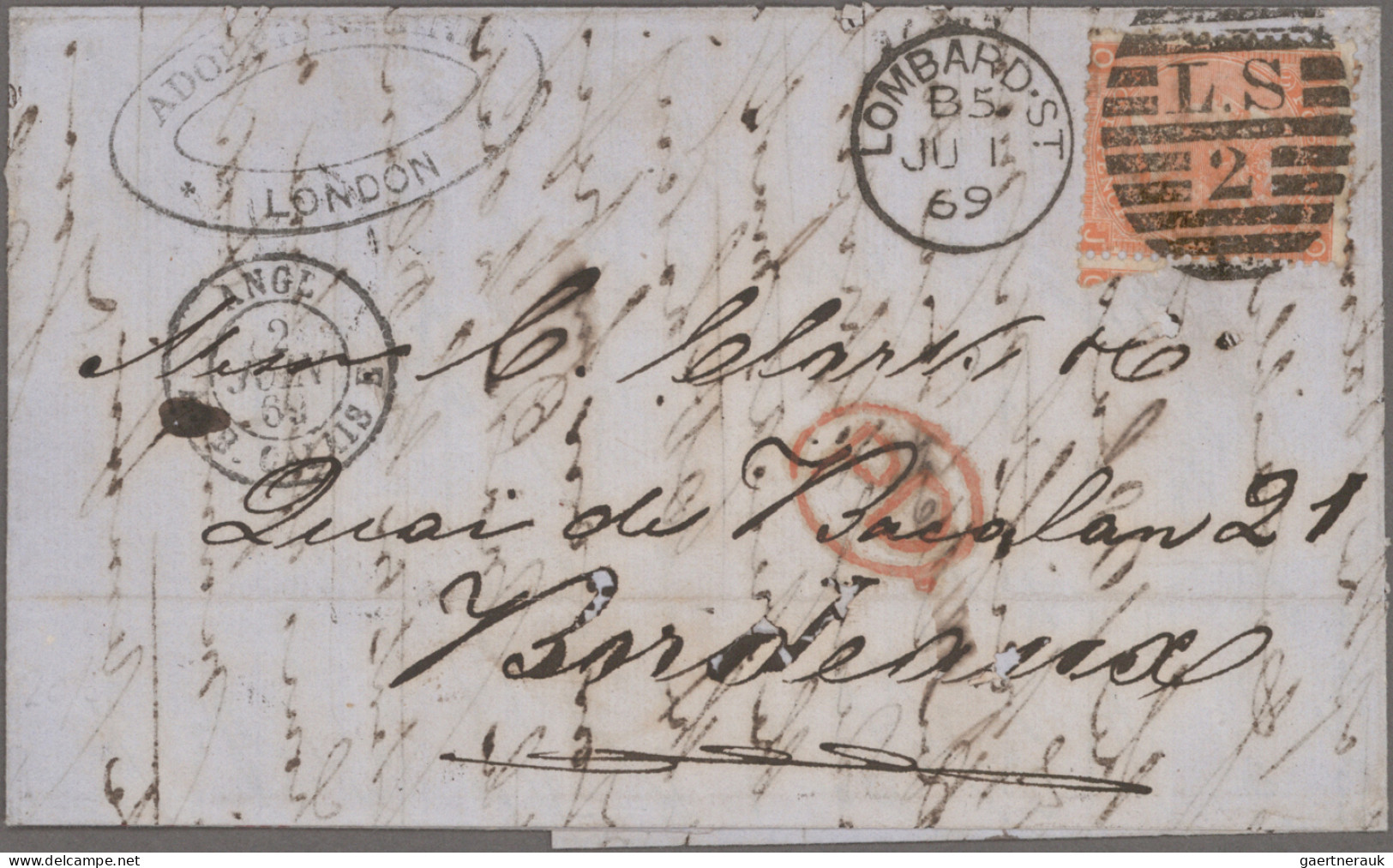 Great Britain: 1835/1890's: 40 covers, postcards and a parcel label all franked