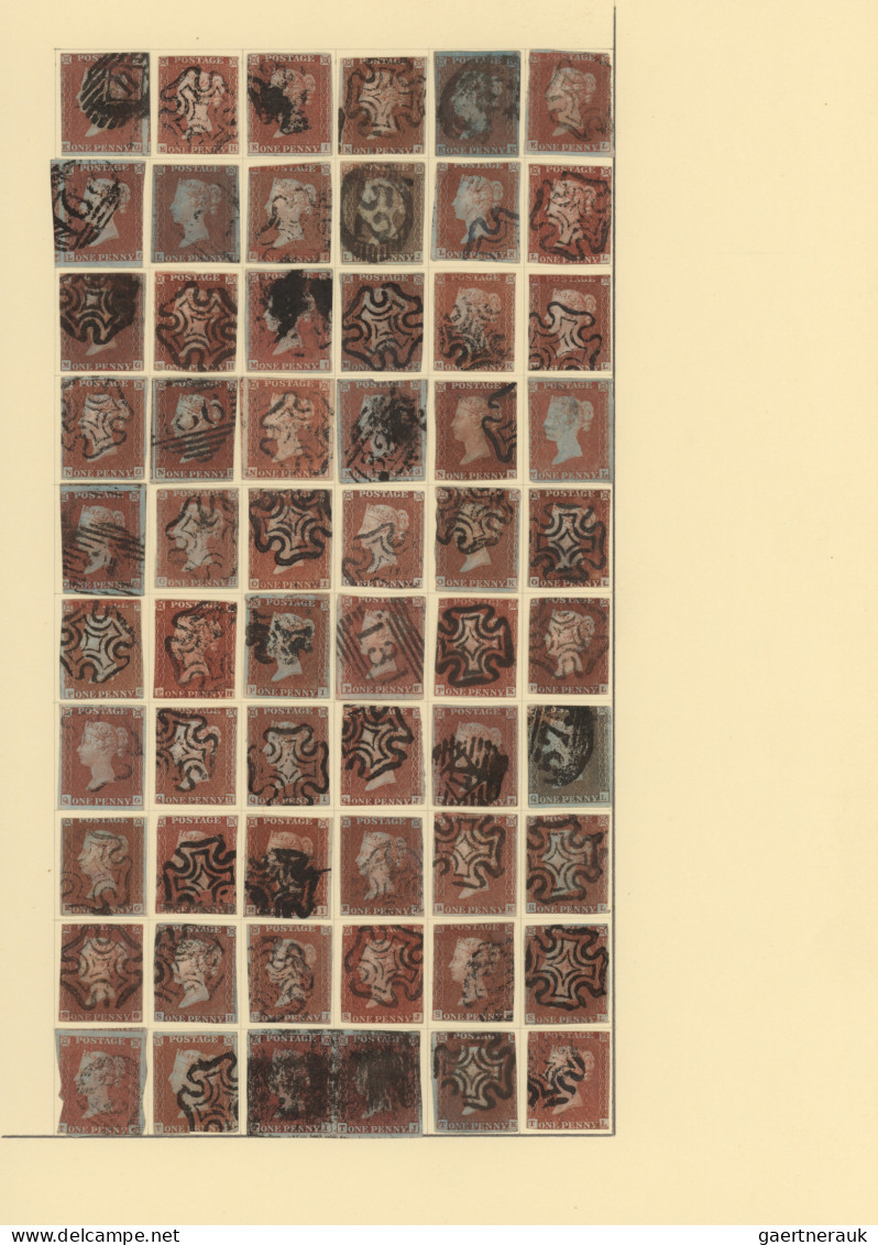 Great Britain: 1840/1880 (ca.), sophisticated used collection/balance on leaves,