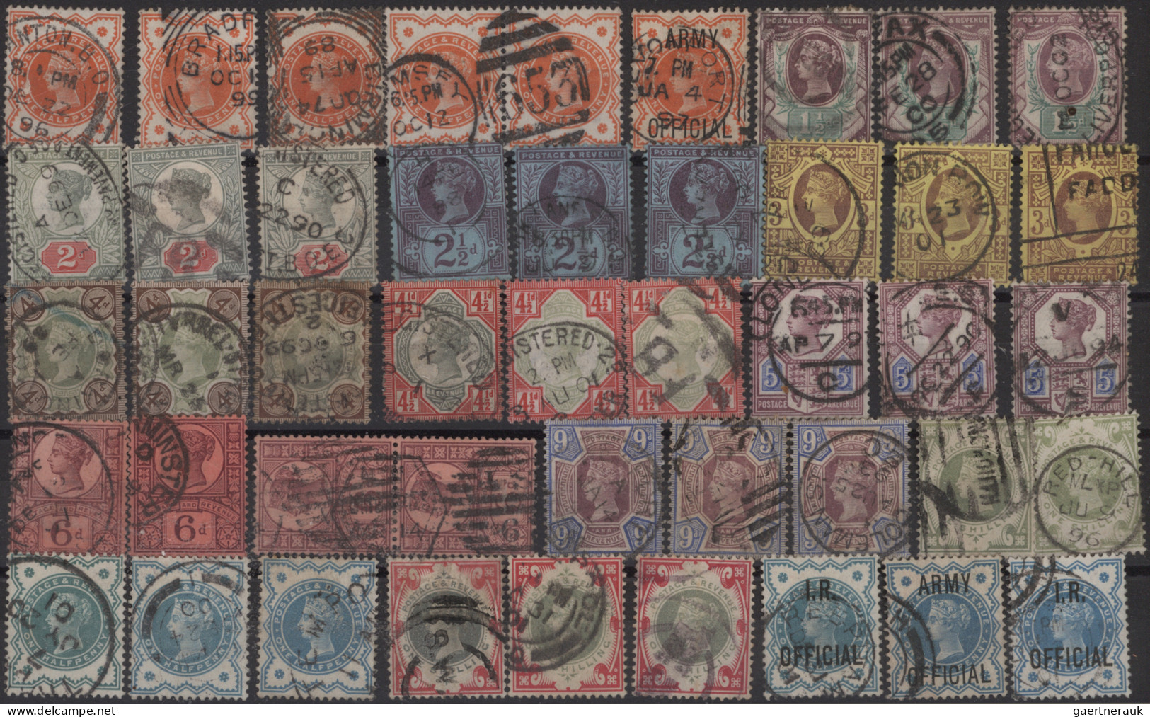 Great Britain: 1840/1910 (ca.), used collection/balance on stockpages, as usual