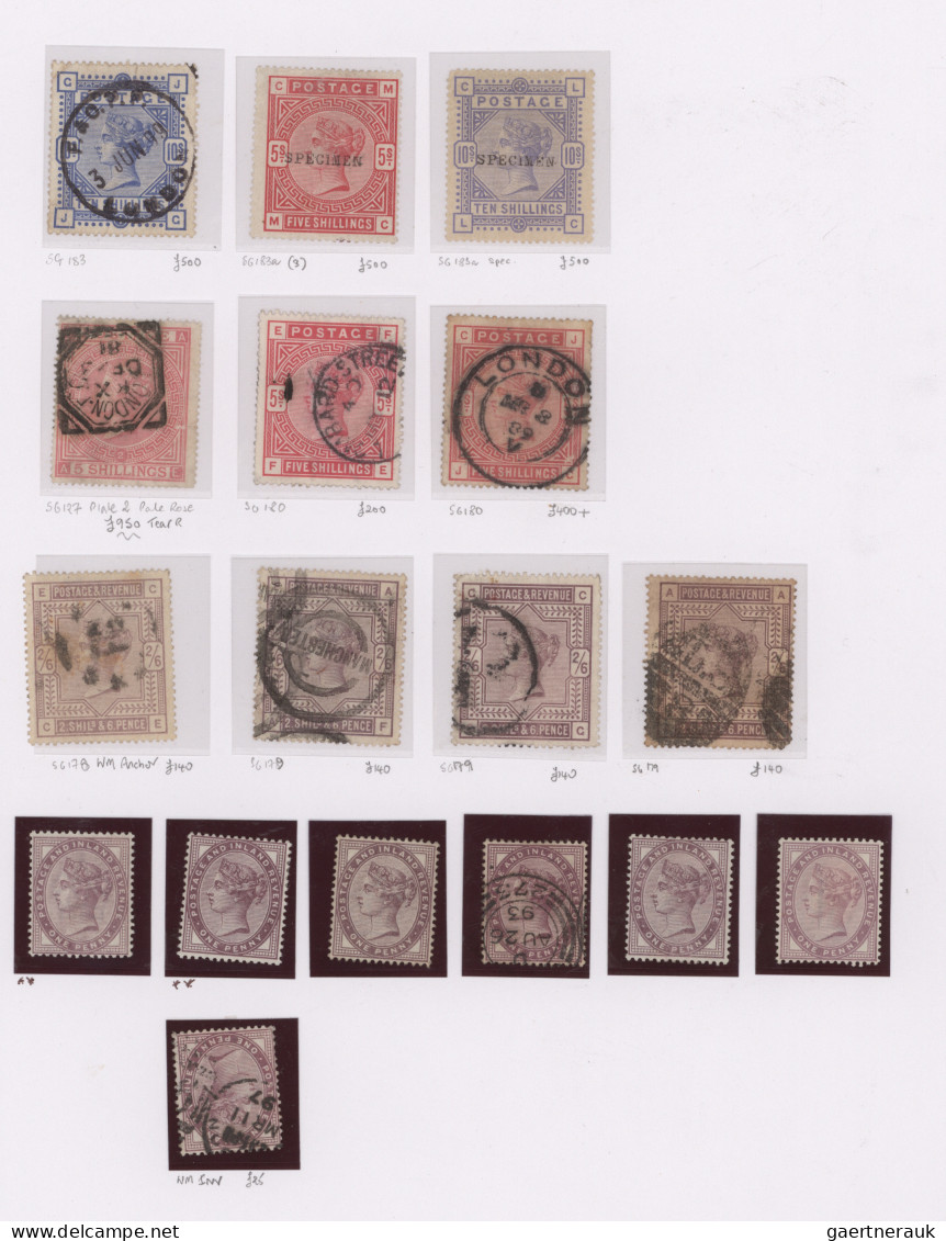 Great Britain: 1840/1970, Used And Mint Collection In A DAVO Album, Varied Condi - Usados