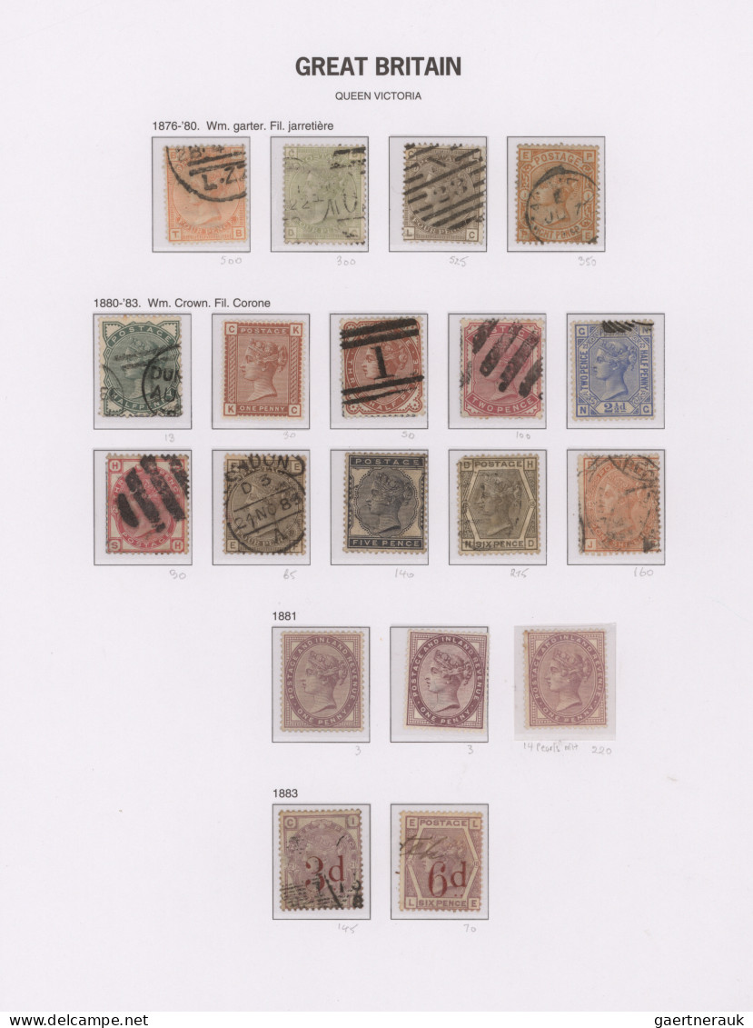 Great Britain: 1840/1970, used and mint collection in a DAVO album, varied condi