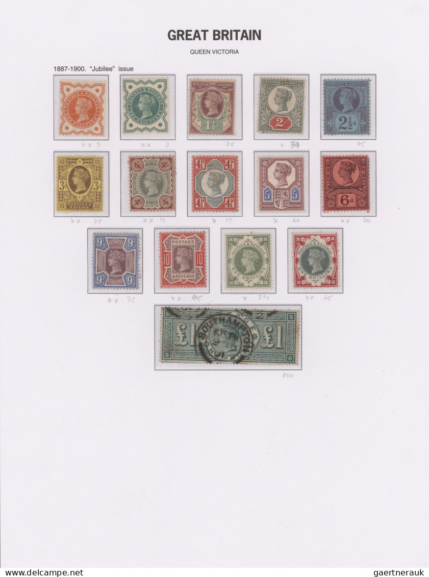 Great Britain: 1840/1970, used and mint collection in a DAVO album, varied condi