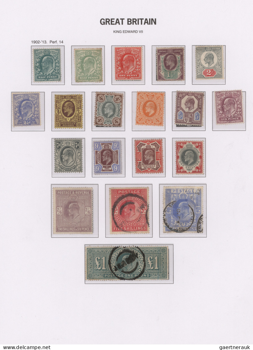 Great Britain: 1840/1970, used and mint collection in a DAVO album, varied condi