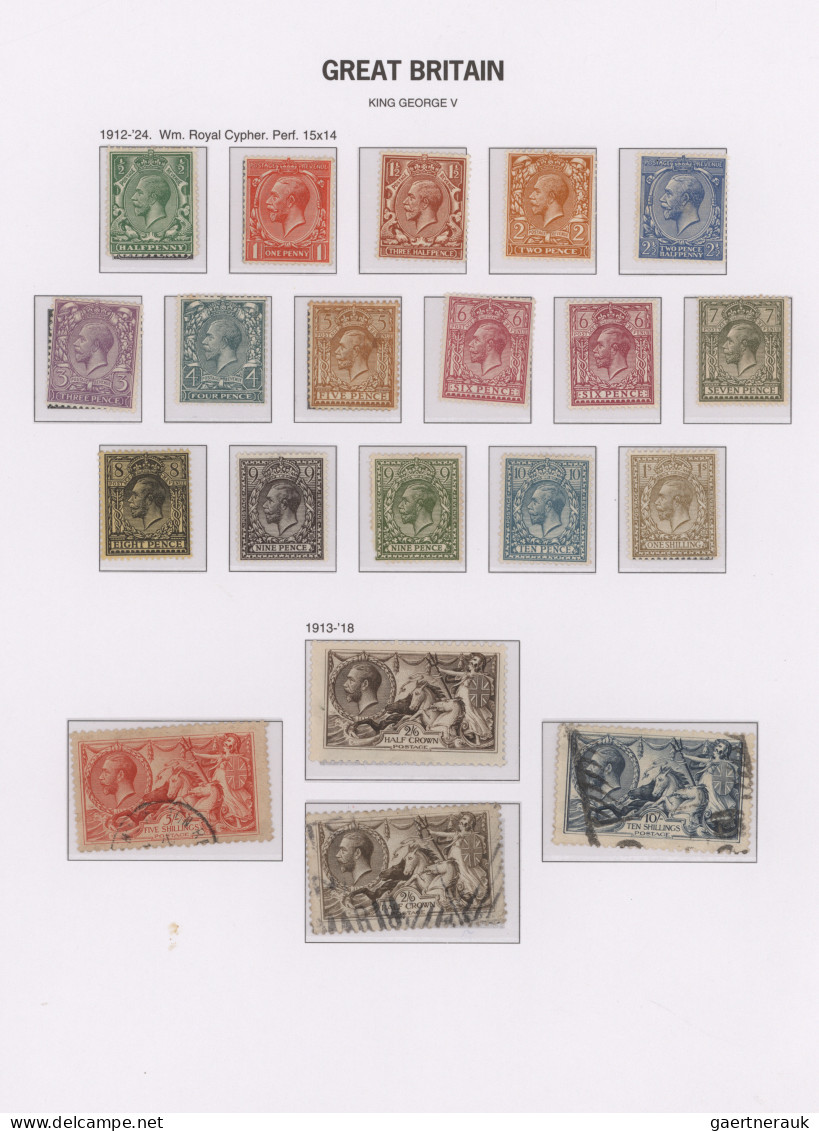 Great Britain: 1840/1970, used and mint collection in a DAVO album, varied condi