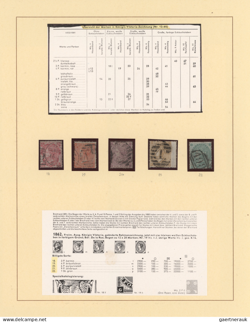 Great Britain: 1840/1980, Comprehensive Used And Mint Collection In Two Binders, - Autres & Non Classés