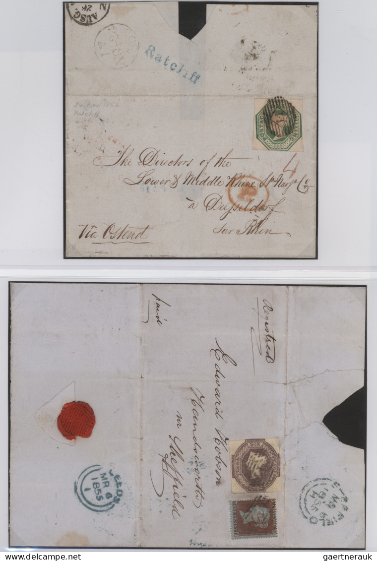 Great Britain: 1840-1951 Ca.: Collection Of Covers, Postcards, Postal Stationery - Autres & Non Classés