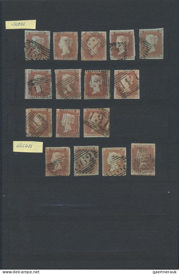 Great Britain: 1841 (from), Penny Red, Used Assortment Of 230 Stamps, Slighty Va - Gebruikt