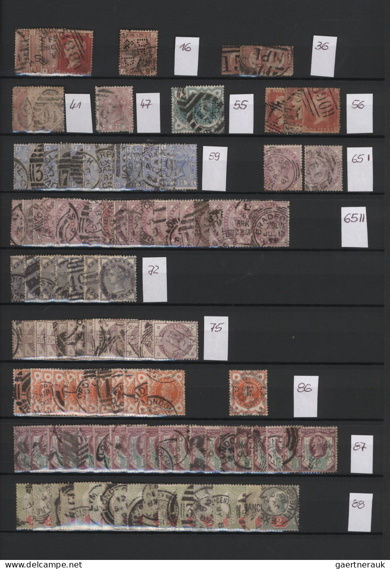 Great Britain: 1858/1973, Small Partial- And Duplicate Collection In Used Condit - Gebruikt