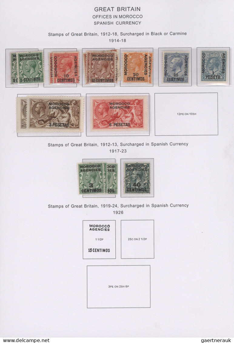 Great Britain: 1885/1957, P.O.abroad, Mint And Used Collection Of Levant+Morocco - Gebraucht