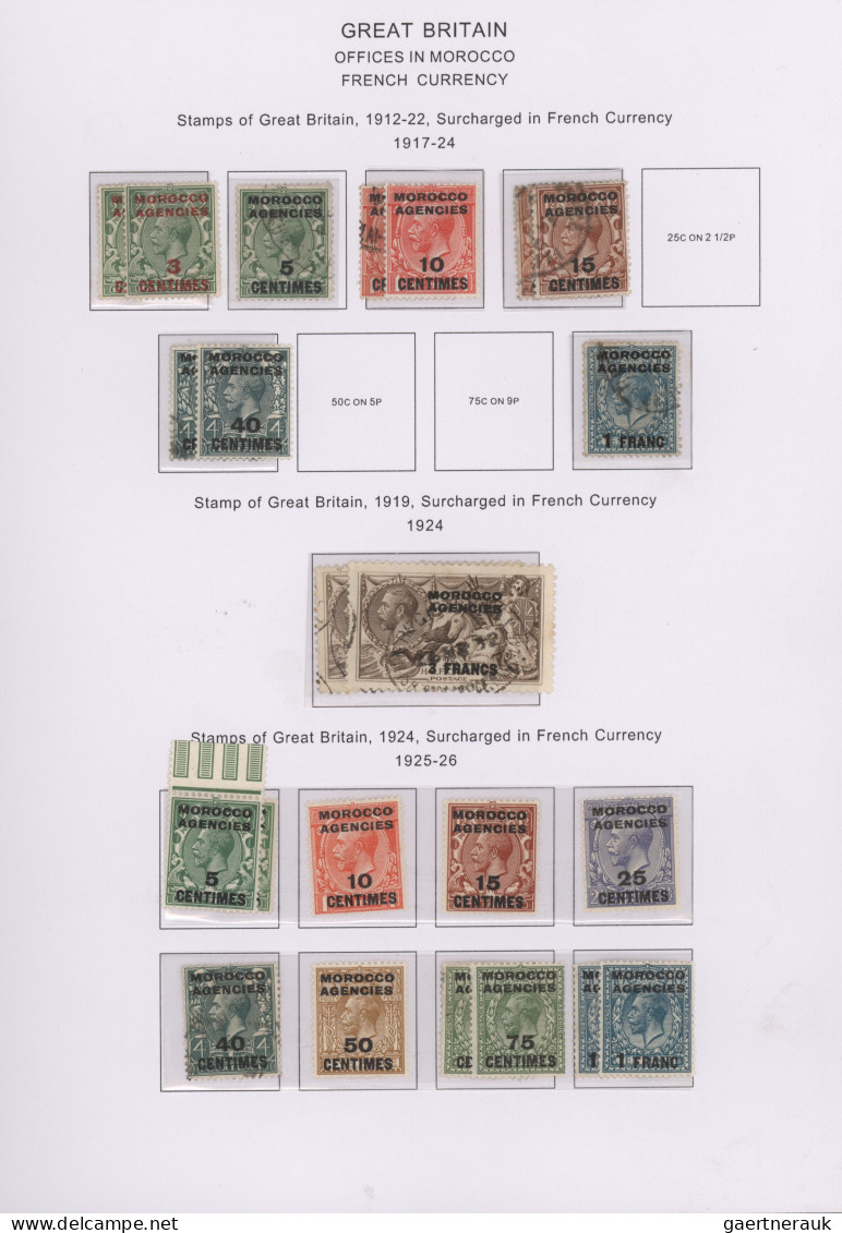 Great Britain: 1885/1957, P.O.abroad, mint and used collection of Levant+Morocco