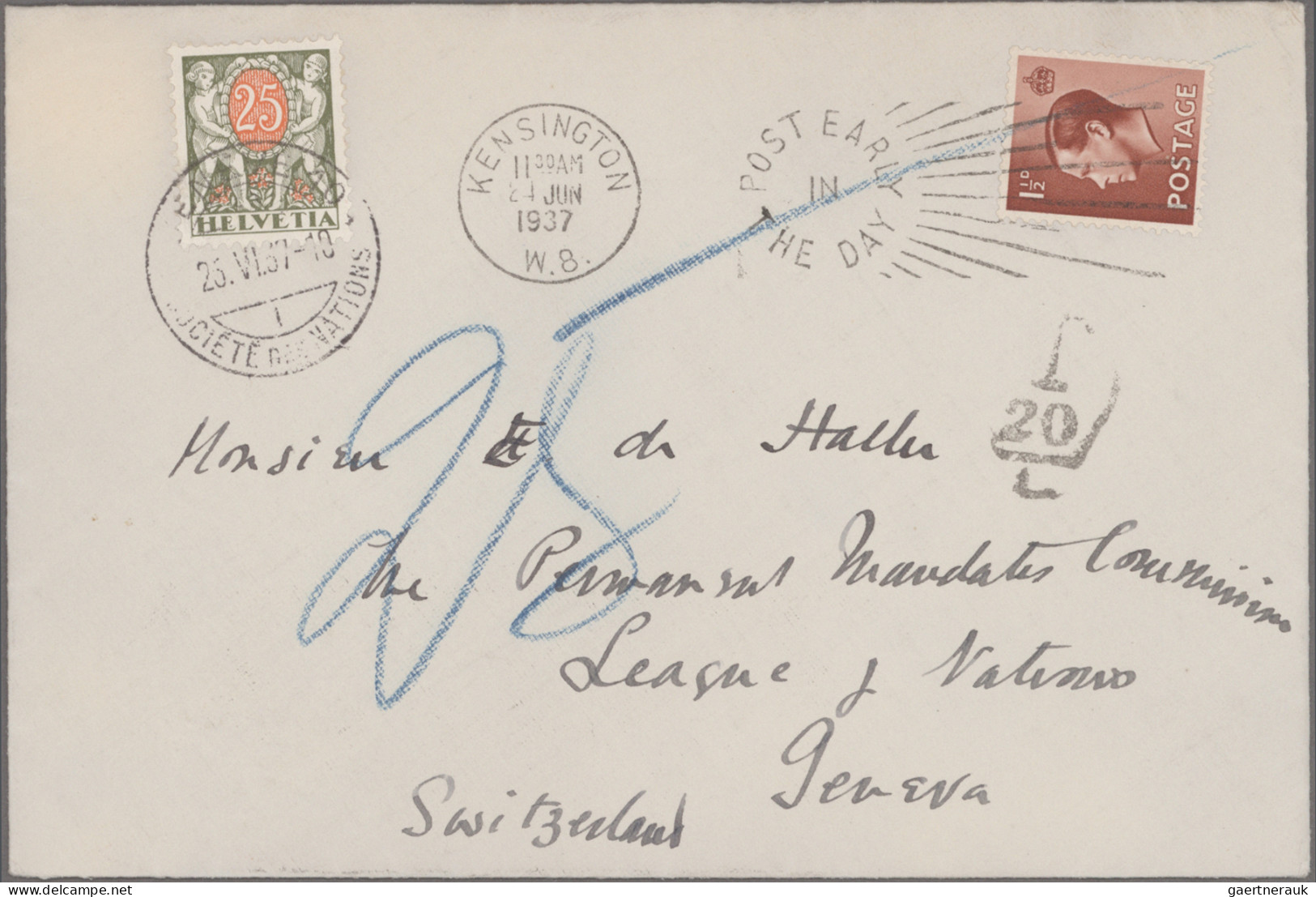 Great Britain: 1910/1938: 34 Covers, Picture Postcards And Postal Stationery Ite - Lettres & Documents