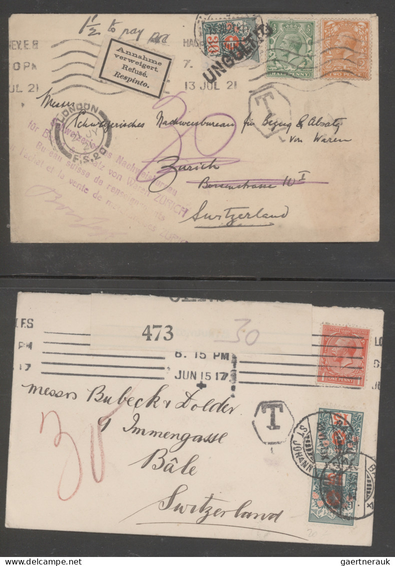 Great Britain: 1910/1938: 34 Covers, Picture Postcards And Postal Stationery Ite - Cartas & Documentos