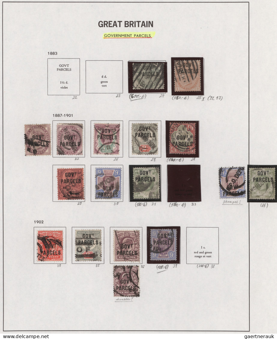 Great Britain - Service Stamps: 1882-1903 OFFICIALS: Specialized Collection Of A - Oficiales