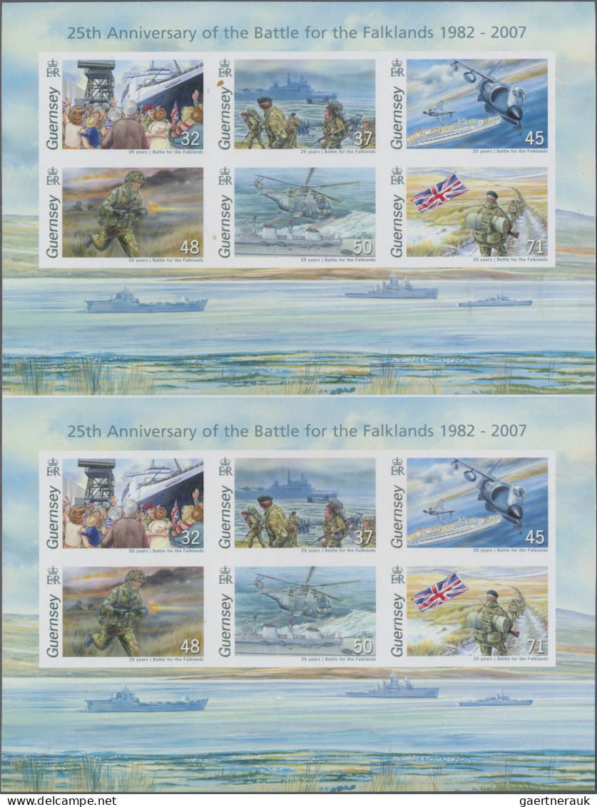 Guernsey: 2002/2016. Collection containing 168 IMPERFORATE stamps (inclusive s/s