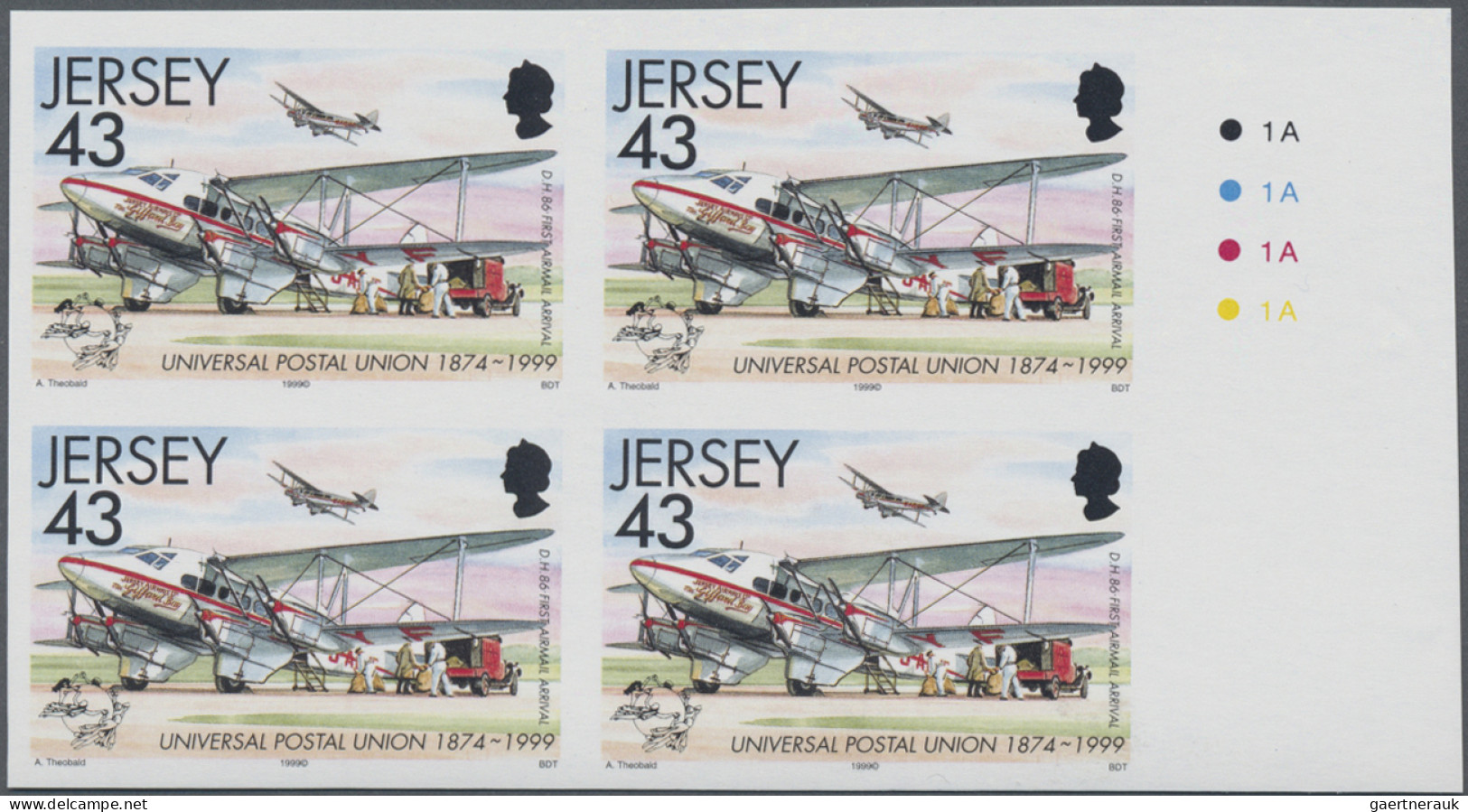 Jersey: 1993/1999. Collection Containing 40 IMPERFORATE Stamps (inclusive Some S - Jersey