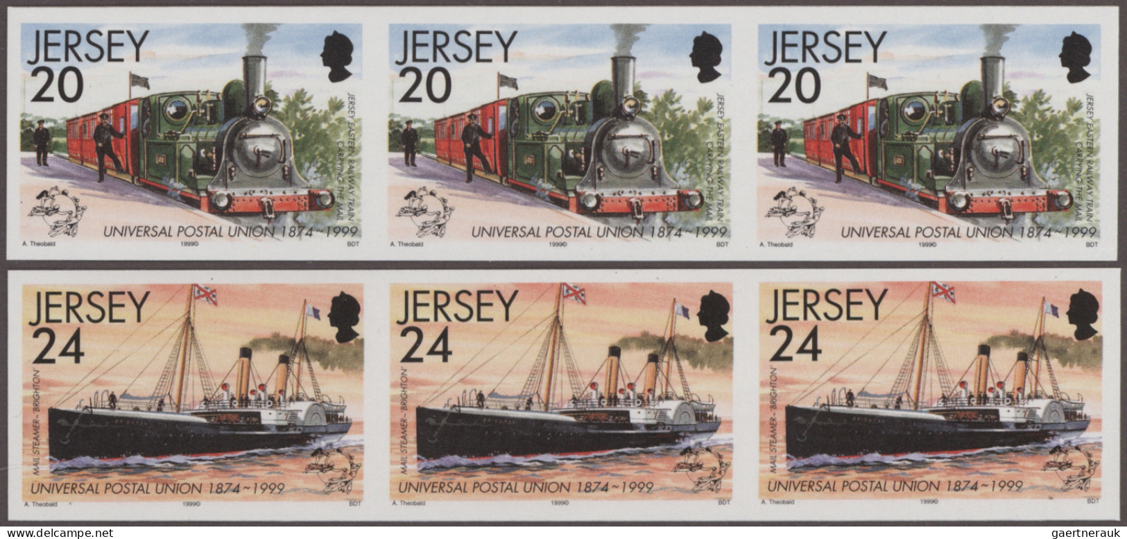 Jersey: 1999. Collection Containing 164 IMPERFORATE Stamps Concerning The Very I - Jersey