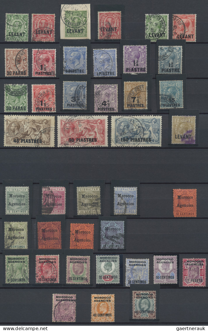 British Post In Morocco: 1885-1950's Collection Of About 250 Mint And Used Stamp - Otros