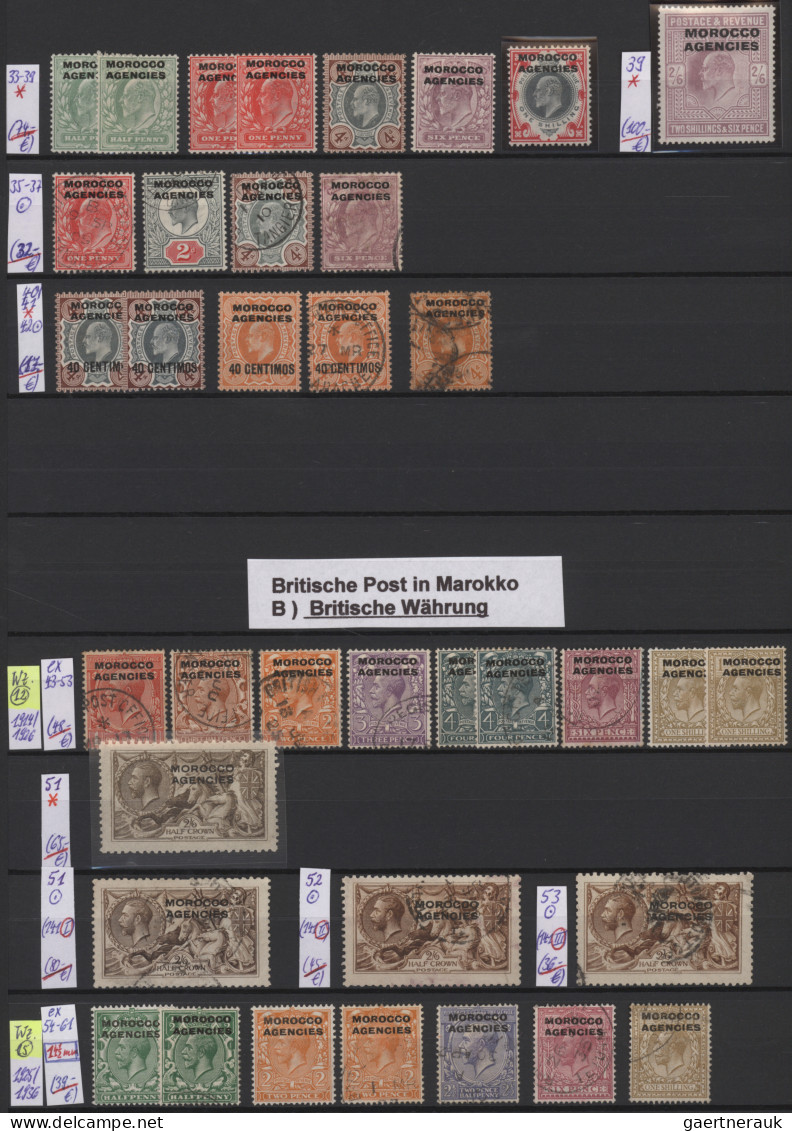 British Post In Morocco: 1885-1950's: Collection Of Near To 500 Mint And/or Used - Autres