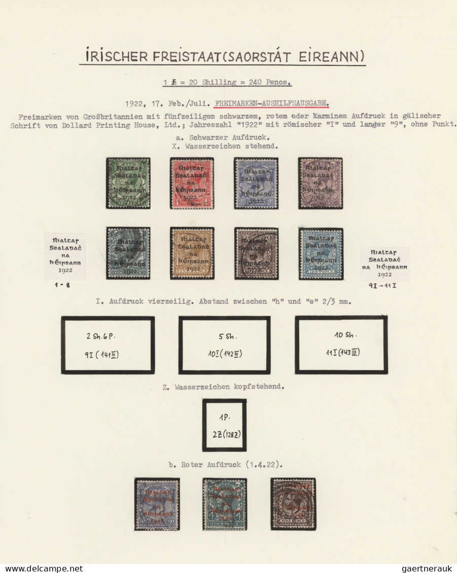 Ireland: 1880/1970 (ca.), Fine Used Collection In A Binder On Individually Arran - Brieven En Documenten