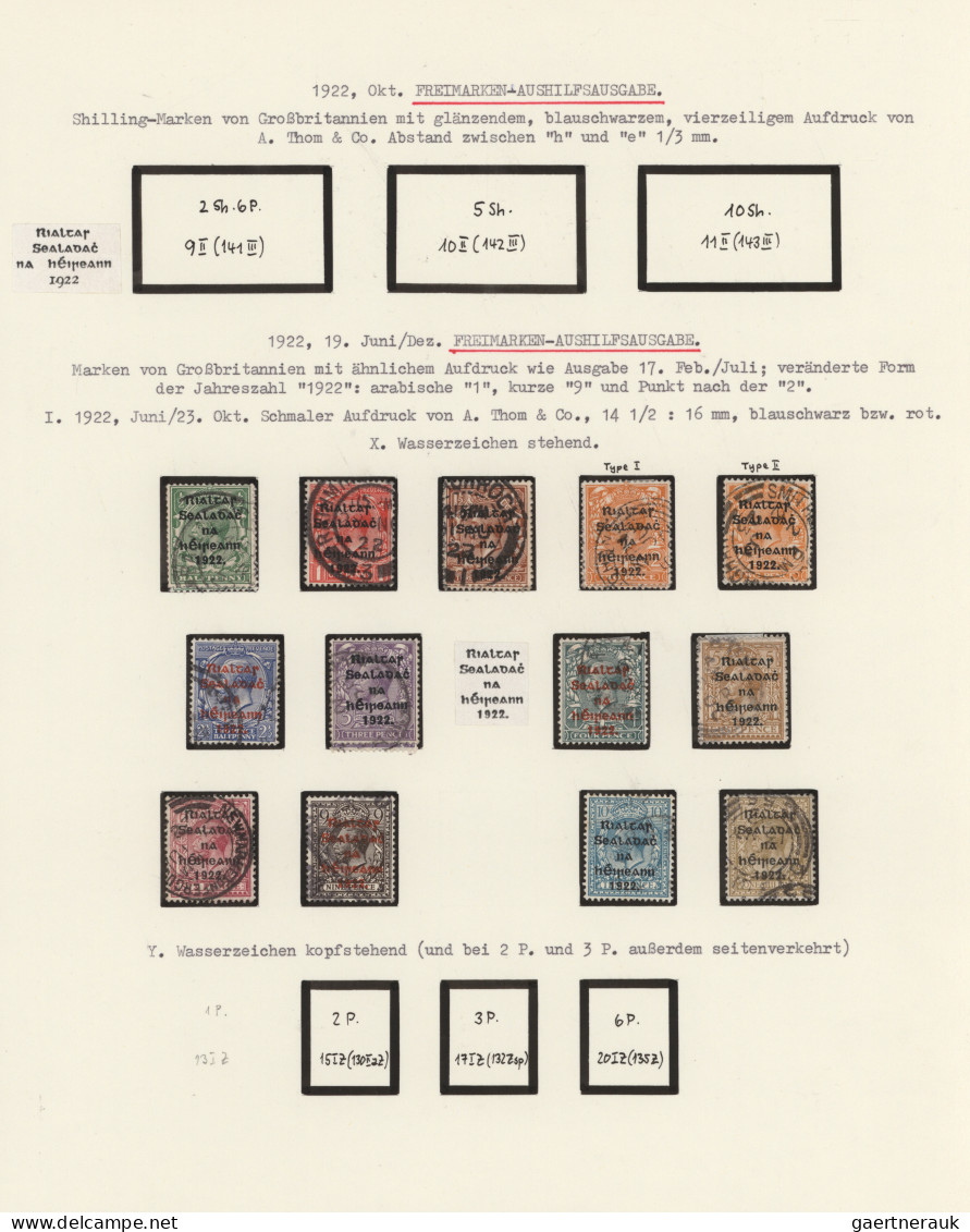 Ireland: 1880/1970 (ca.), Fine Used Collection In A Binder On Individually Arran - Briefe U. Dokumente