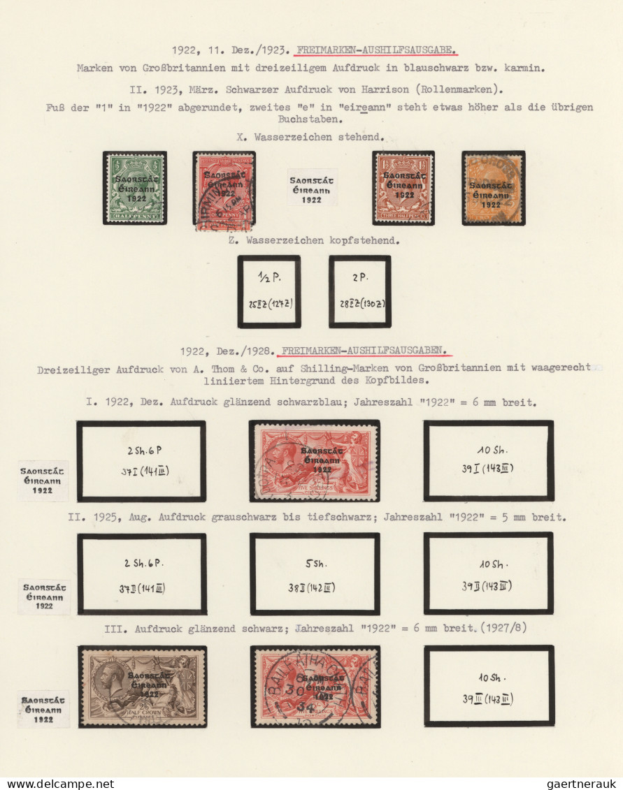 Ireland: 1880/1970 (ca.), fine used collection in a binder on individually arran