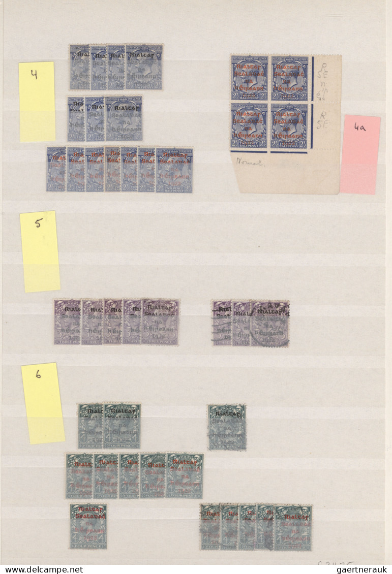 Ireland: 1922/1990's Dealers Stock In Two Stockbooks, Fine Mint And Used, From F - Usati