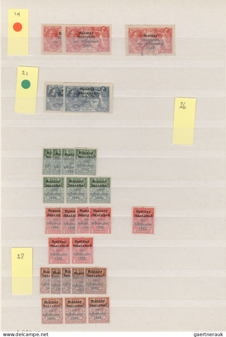 Ireland: 1922/1990's Dealers Stock In Two Stockbooks, Fine Mint And Used, From F - Used Stamps