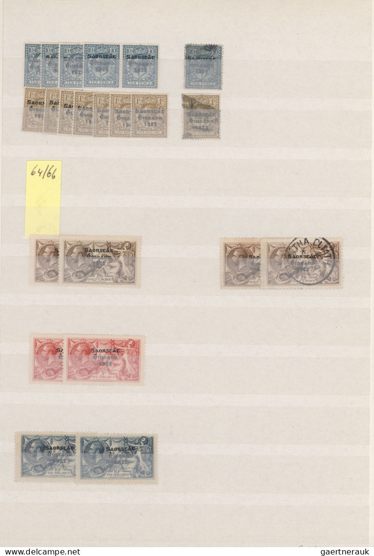 Ireland: 1922/1990's Dealers Stock In Two Stockbooks, Fine Mint And Used, From F - Gebraucht