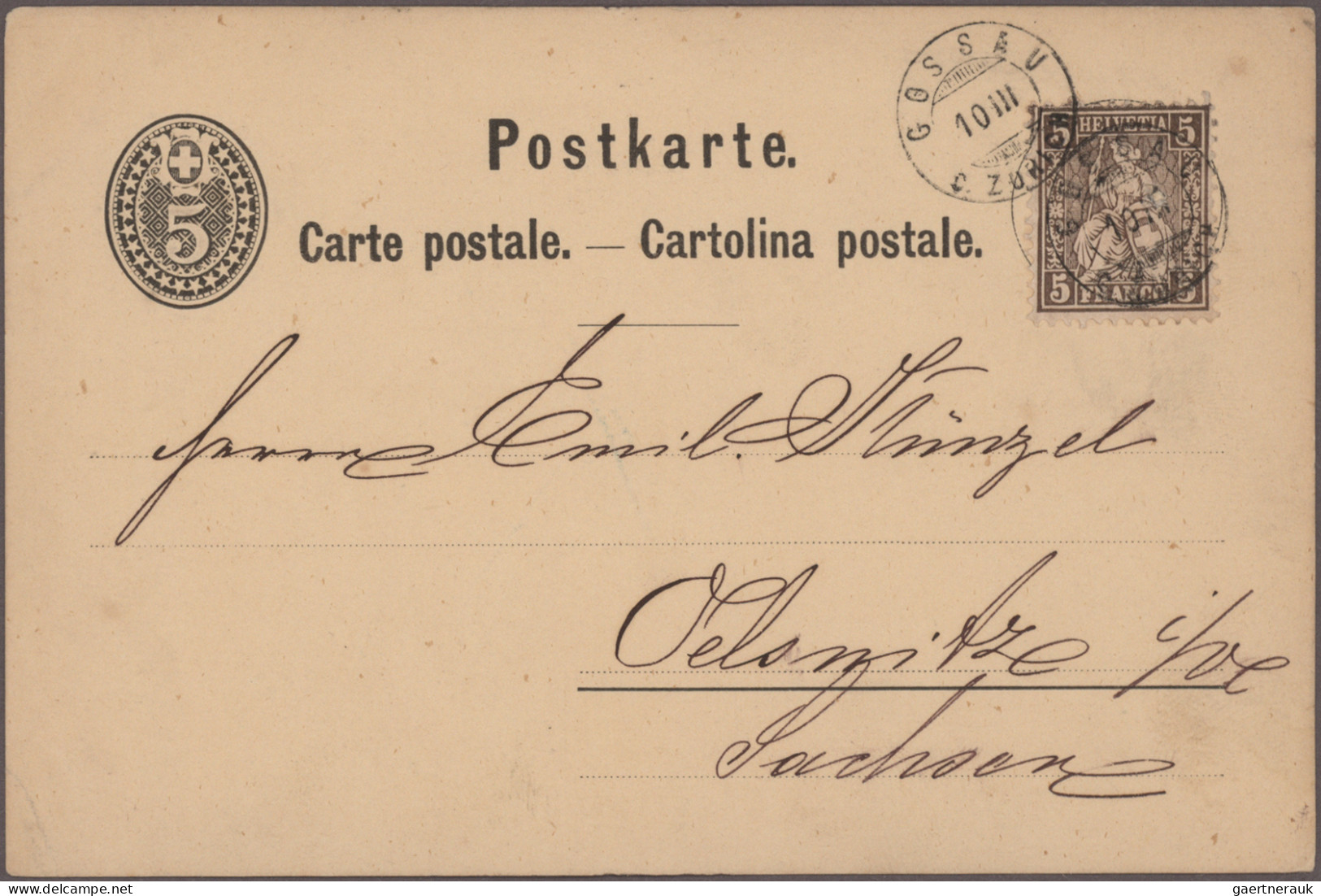 Ireland - Post Marks: 1870/1940er Jahre Ca.: Rund 90 Briefe, Postkarten, Ganzsac - Andere