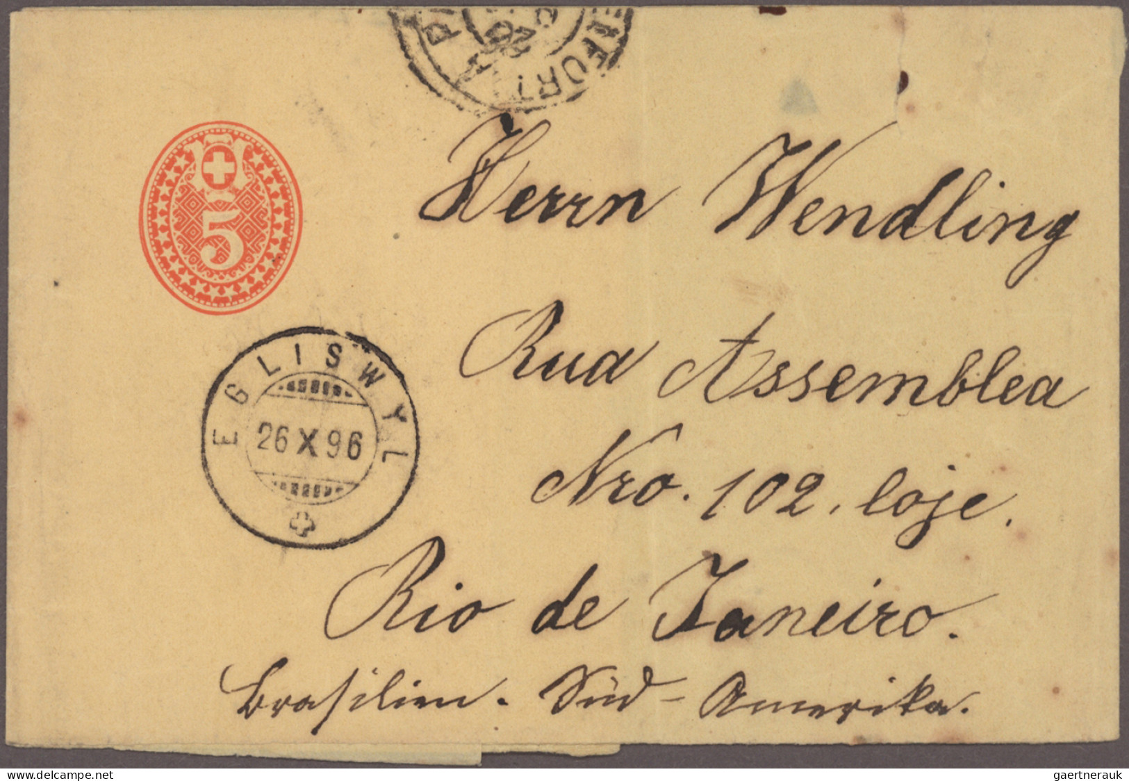 Ireland - Post Marks: 1870/1940er Jahre Ca.: Rund 90 Briefe, Postkarten, Ganzsac - Other
