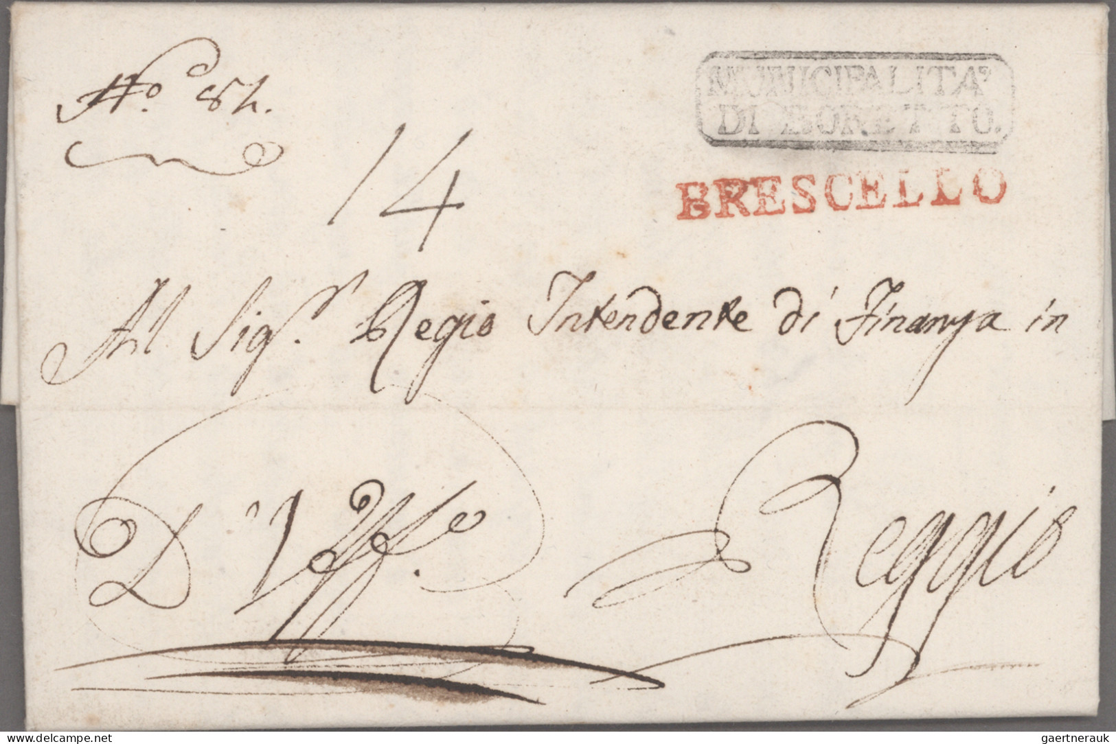 Italy -  Pre Adhesives  / Stampless Covers: 1800/1850 (ca), 8 Lighthouse Letter - 1. ...-1850 Prefilatelia