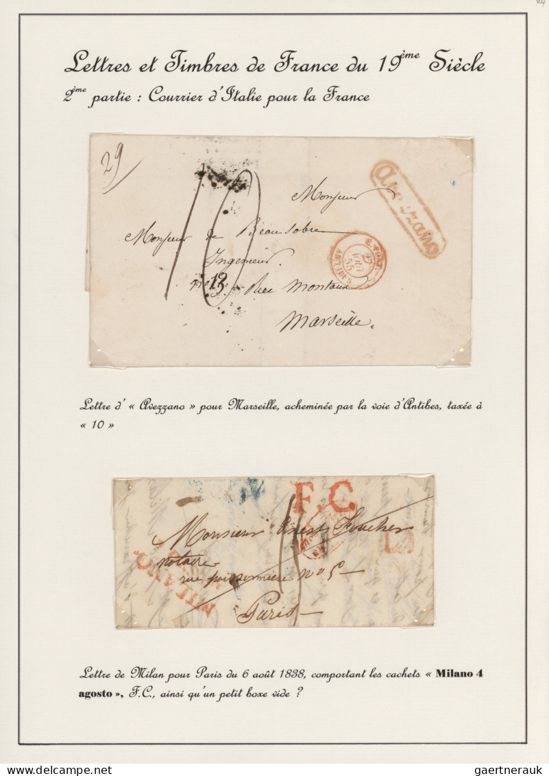 Italy -  Pre Adhesives  / Stampless Covers: 1823/1861, Petty Collection Of Ten S - 1. ...-1850 Vorphilatelie