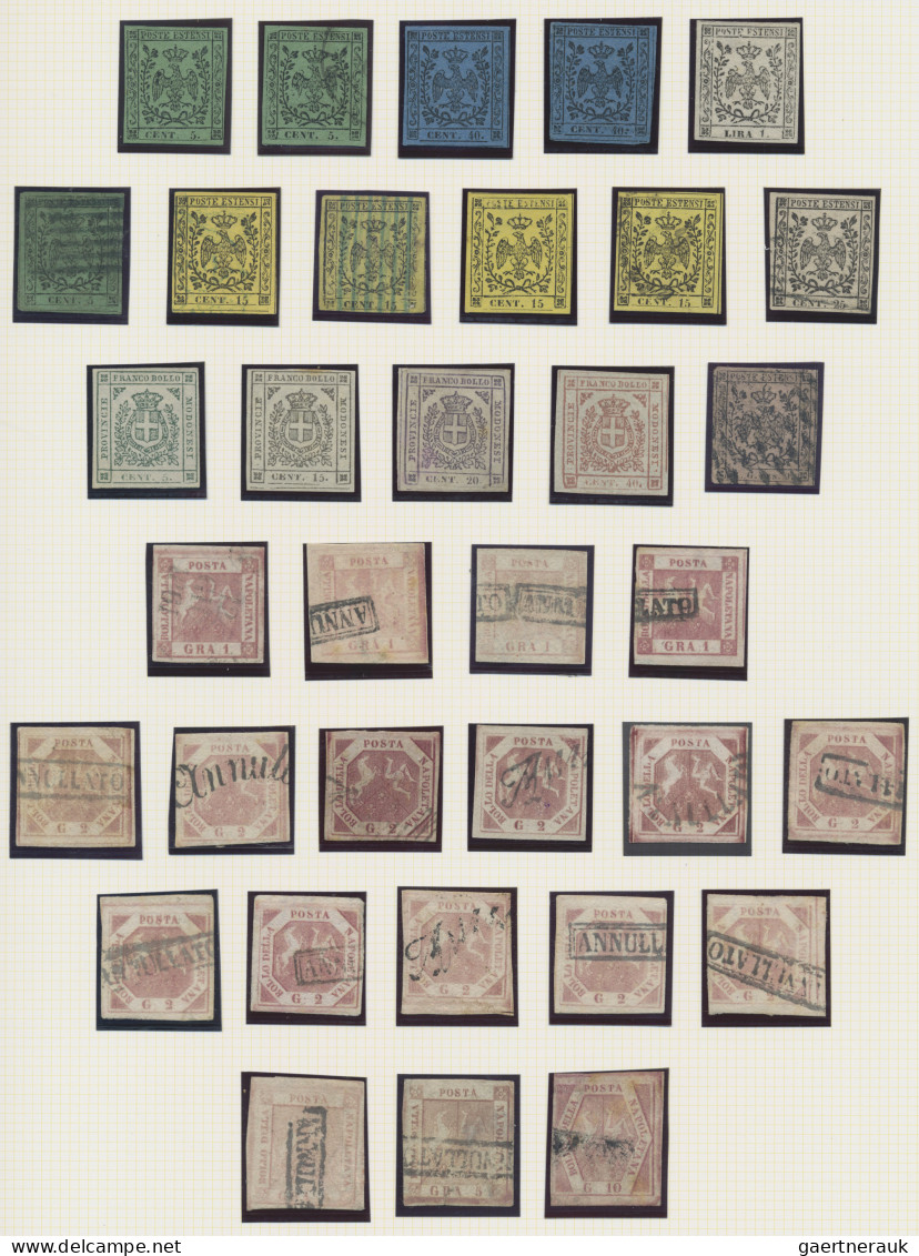 Italian States: 1851/1863, Italian States+early Kingdom, Comprehensive Used And - Colecciones