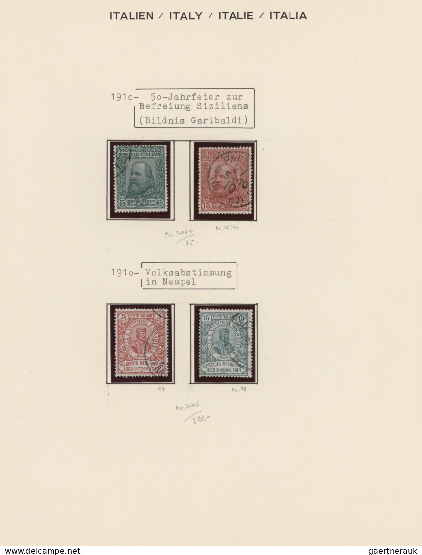 Italy: 1800-1820//1863-1990: Collection Of Mint And/or Used Stamps, Covers, Post - Colecciones