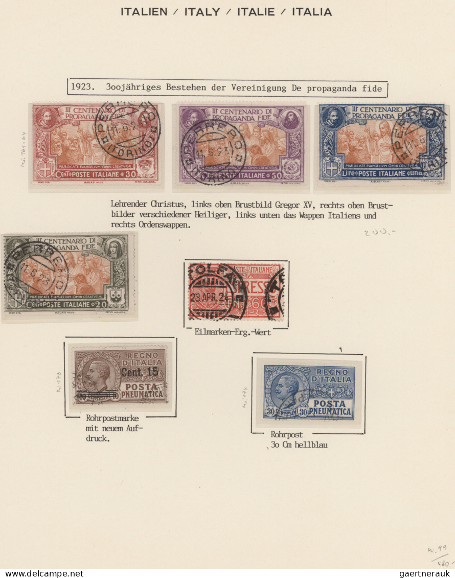 Italy: 1800-1820//1863-1990: Collection Of Mint And/or Used Stamps, Covers, Post - Collections