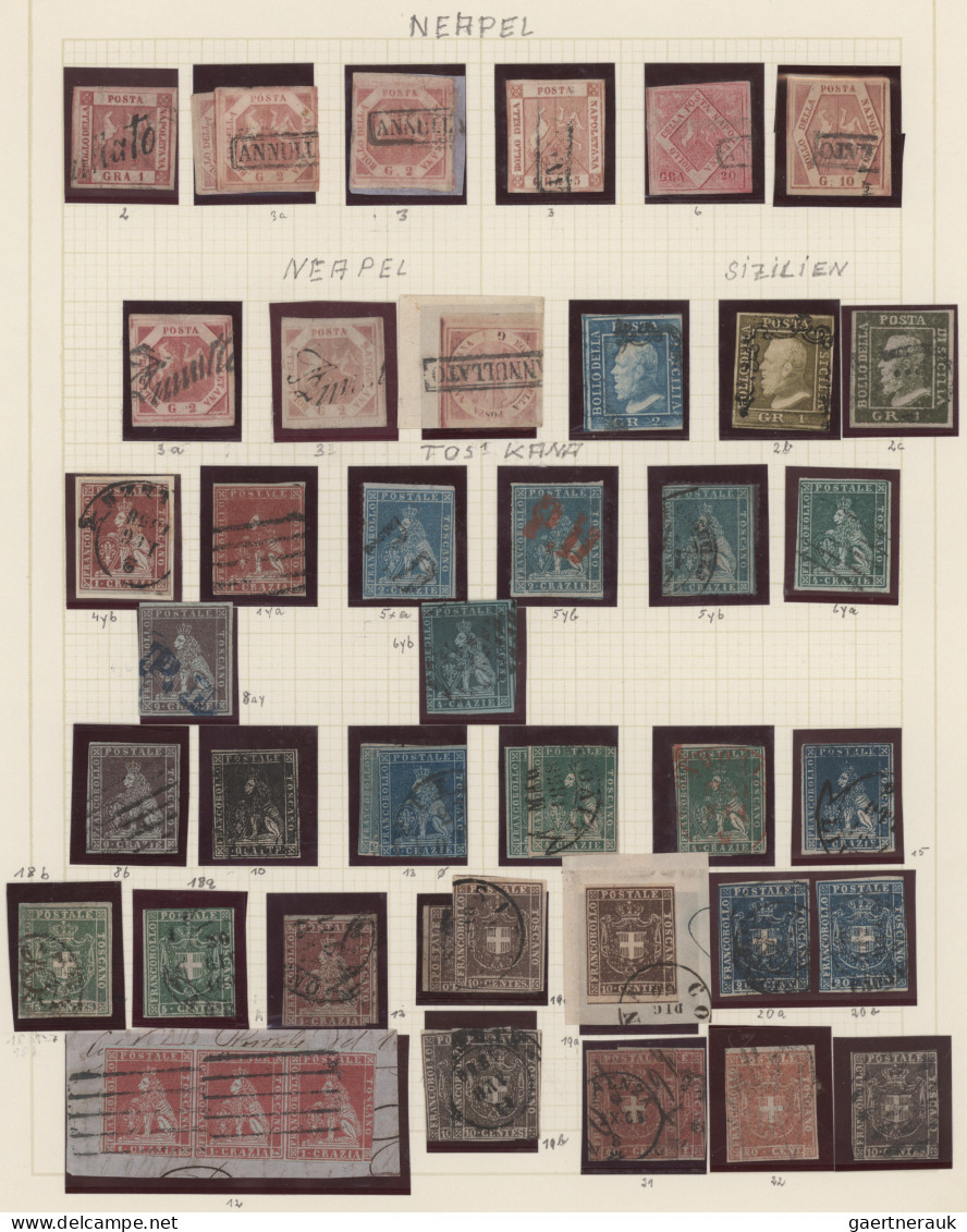 Italy: 1852/1973, Italian States+Italy+area, Comprehensive Mint And Used Collect - Colecciones
