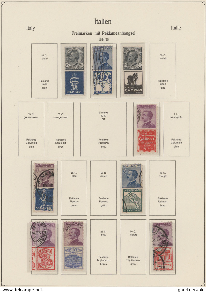 Italy: 1852/1973, Italian states+Italy+area, comprehensive mint and used collect