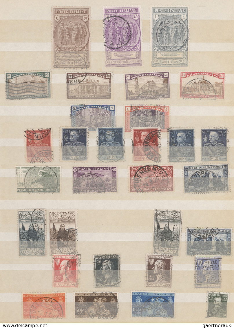 Italy: 1861/1940 (ca): "Italian Kingdom", Stock Book With A Impressive Used Coll - Collections