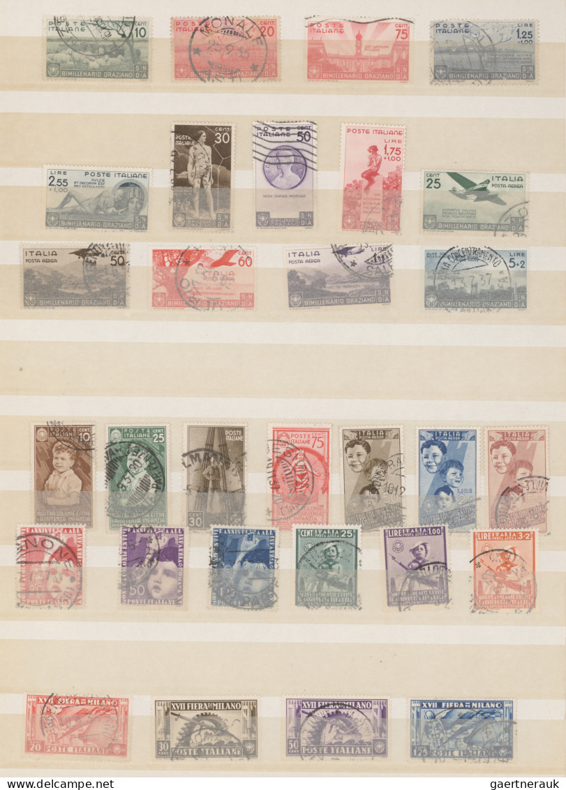 Italy: 1861/1940 (ca): "Italian Kingdom", stock book with a impressive used coll