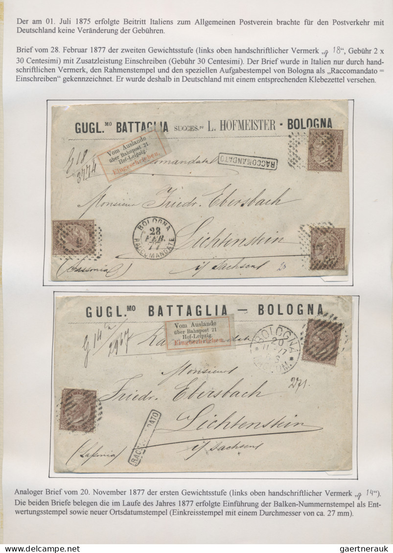 Italy: 1863/1878, "Italian Kingdom" - An Impressive Exhibit On The 1863 De La Ru - Collections