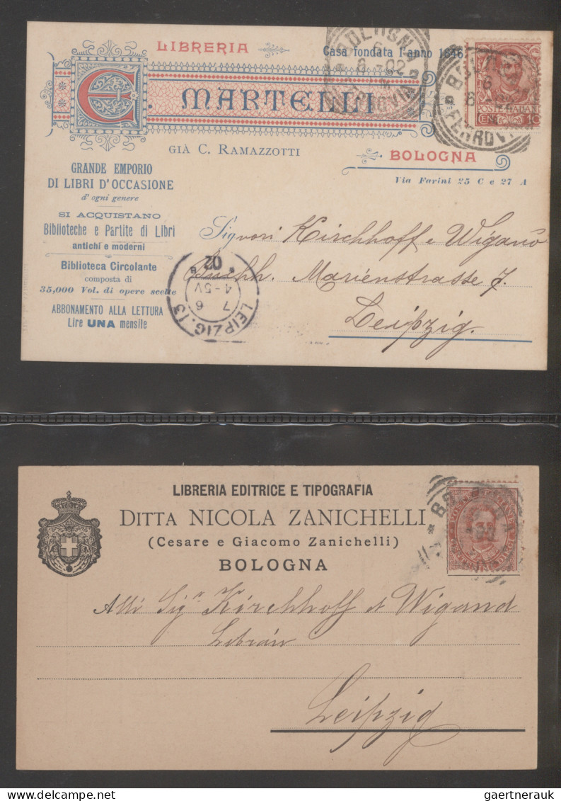 Italy: 1863/1999 (ca), "Cedola Di Commissione Libraria" (Book Orders), "Samples - Verzamelingen