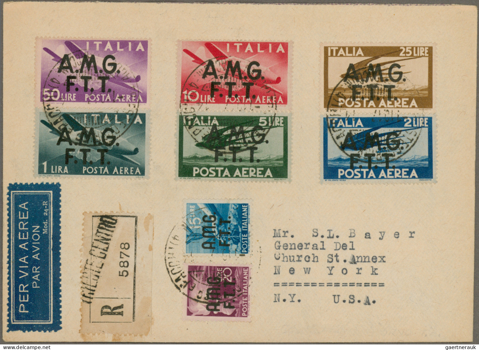 Italy: 1870/1954, Italian Area, Assortment Of 29 Entires, E.g. 1870 Tunis Letter - Collections