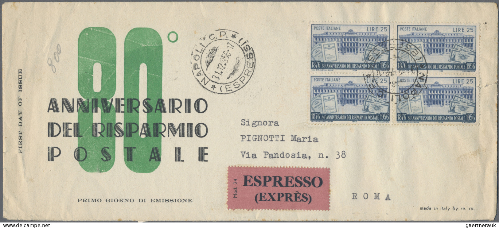 Italy: 1890/1980 (ca.), Assortment Of Apprx. 100 Entires, Nice Range Of Commerci - Collections