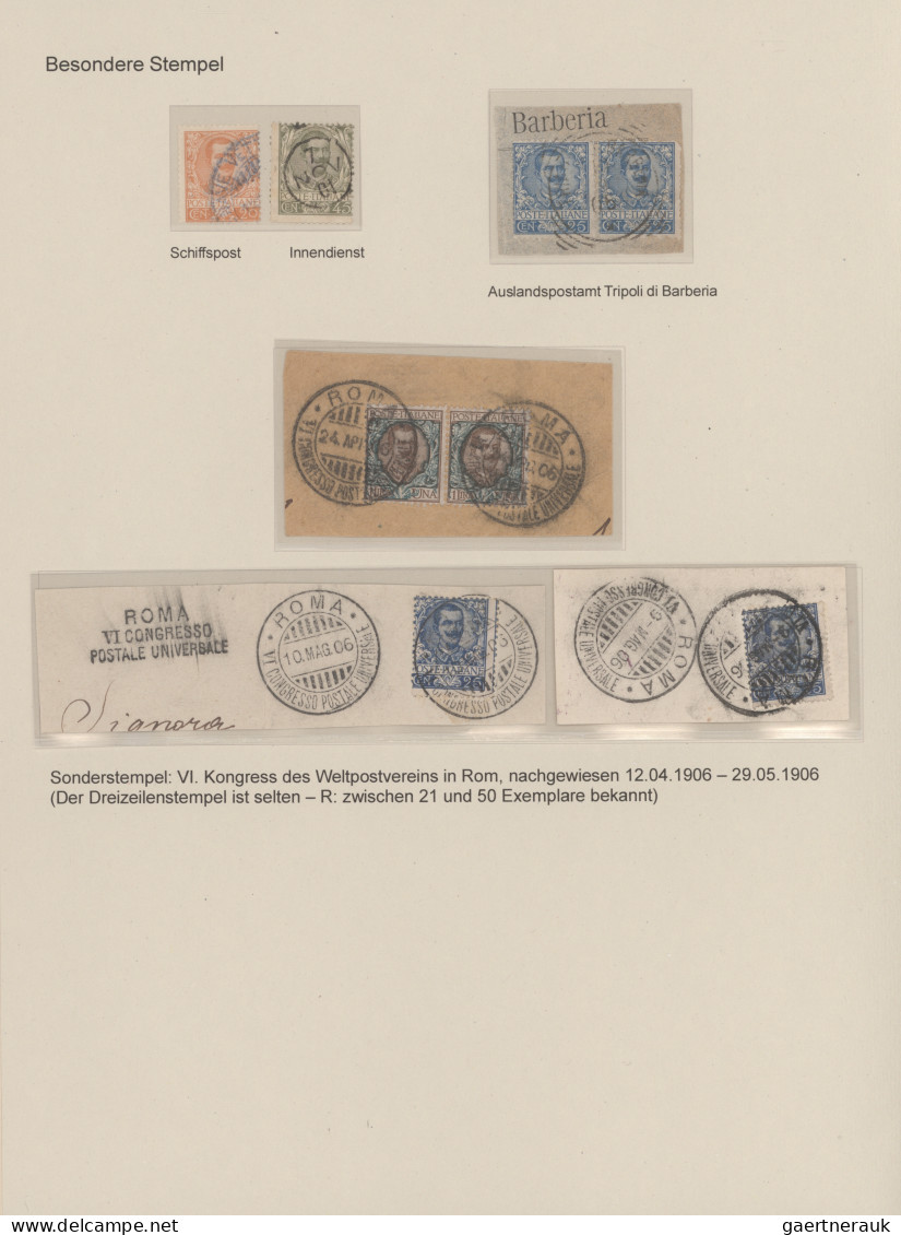 Italy: 1901/1929: "Definitives" (francobolli Ordinari) In An Exhibit Like Presen - Verzamelingen