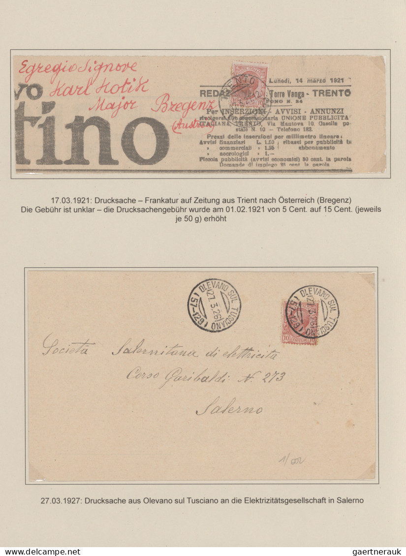 Italy: 1901/1929: "Definitives" (francobolli Ordinari) In An Exhibit Like Presen - Collections