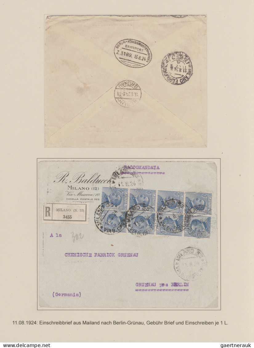 Italy: 1901/1929: "Definitives" (francobolli ordinari) in an exhibit like presen