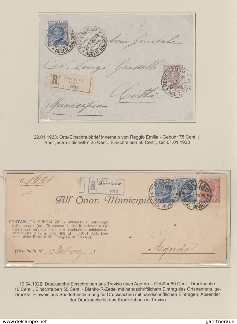 Italy: 1901/1929: "Definitives" (francobolli ordinari) in an exhibit like presen