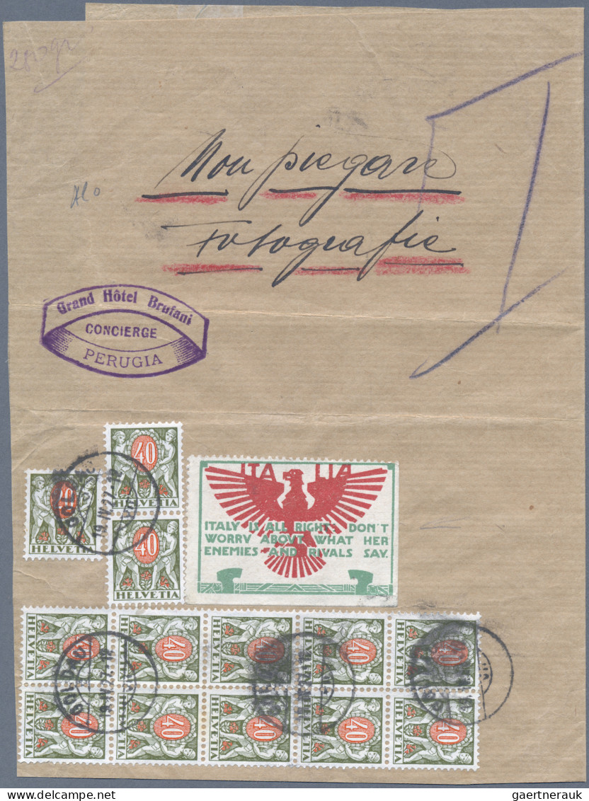 Italy: 1902/1949: Collection Of 40 Covers, Picture Postcards And Postal Statione - Verzamelingen